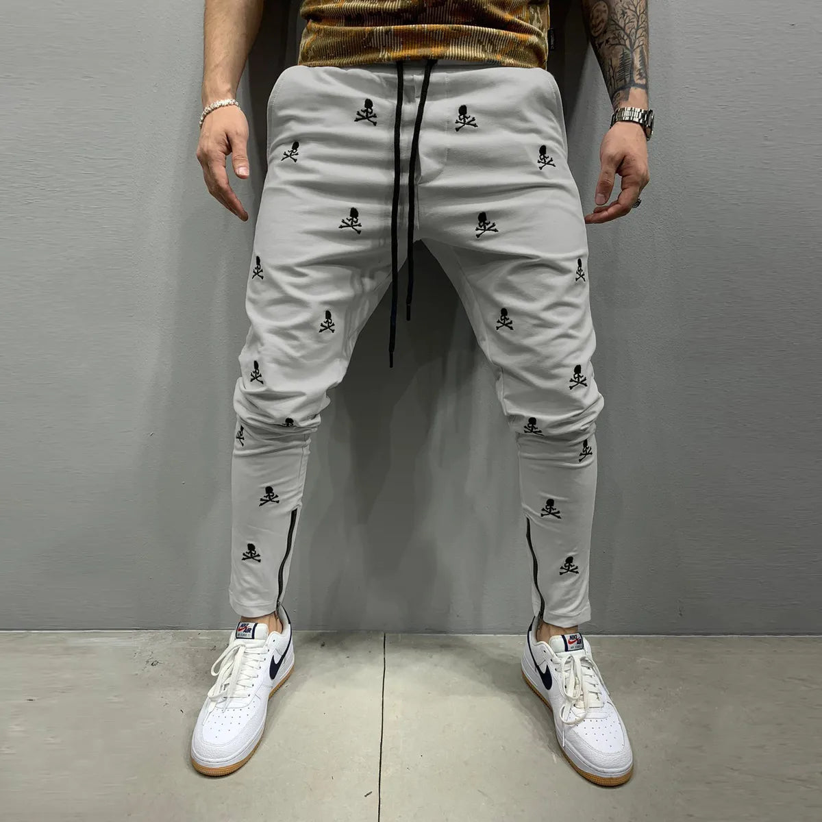 Men'S Skull Streetwear Regular Fit Men'S Bottoms