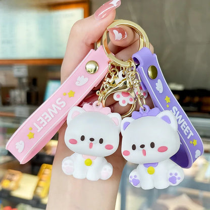 Meng Xu Cute Cartoon Key Chain Meng Meng Cat Key Chain Car Pendant Bag Hanging Jewelry Small Gifts Wholesale