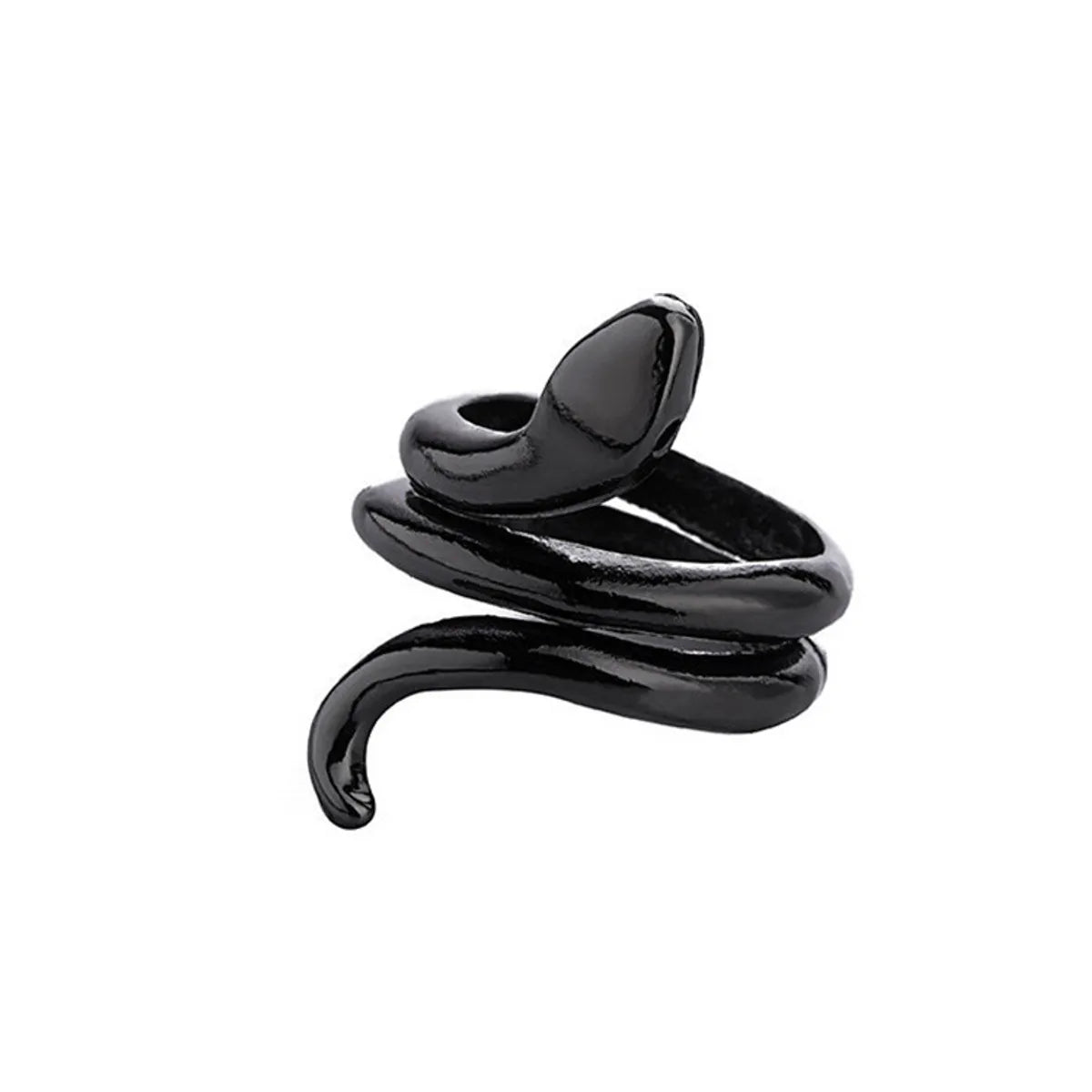 Metal Black Wrapped Animal Rings Alloy Ring