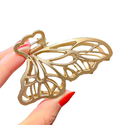 Metal Catch Butterfly Clip Back Head Hair Catch Simple Hollow Hairpin  Wholesale