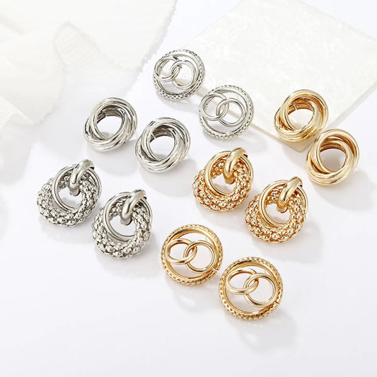 Ethnic Style Geometric Plating Alloy No Inlaid Earrings