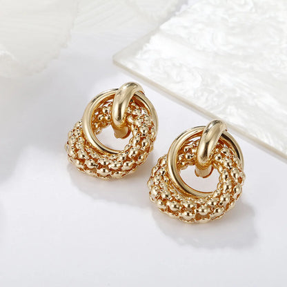 Ethnic Style Geometric Plating Alloy No Inlaid Earrings