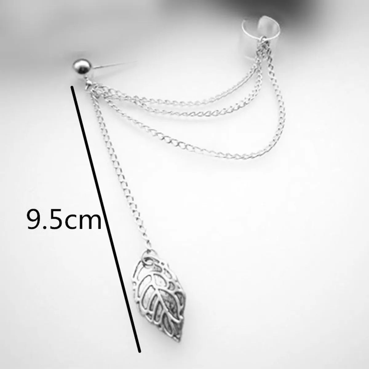 Wholesale Jewelry Fashion Leaf Alloy Artificial Gemstones Plating Earrings