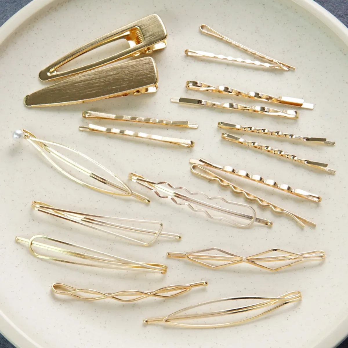 Metal Pearl Gold Hairpin