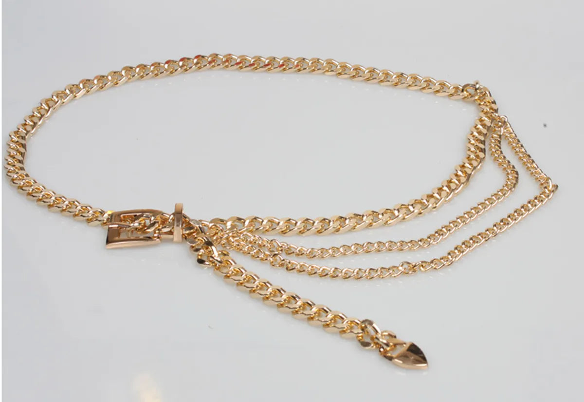 Metal Pendant Pin Buckle Thick Waist Chain Belt Wholesale Nihaojewelry