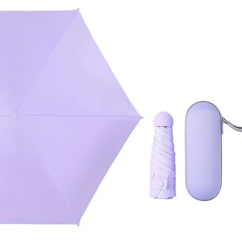 Mini Five-Fold Umbrella Capsule Umbrella Sun Shade Pocket Umbrella Sun Protection Vinyl Sun Umbrella Gift Advertising Umbrella Printed Logo