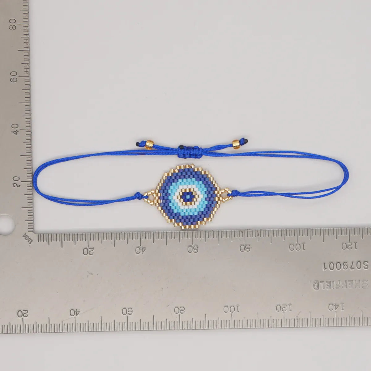 Miyuki Rice Beads Woven Blue Eyes Beaded Bracelet Simple Fashion Ethnic Style Stacking Bracelet Jewelry