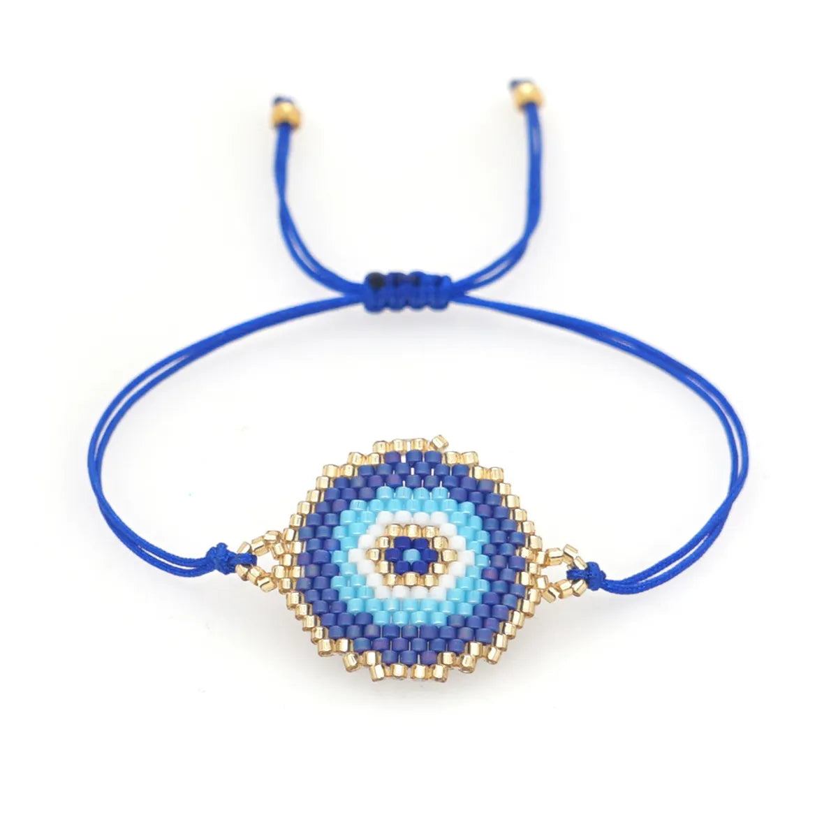 Miyuki Rice Beads Woven Blue Eyes Beaded Bracelet Simple Fashion Ethnic Style Stacking Bracelet Jewelry