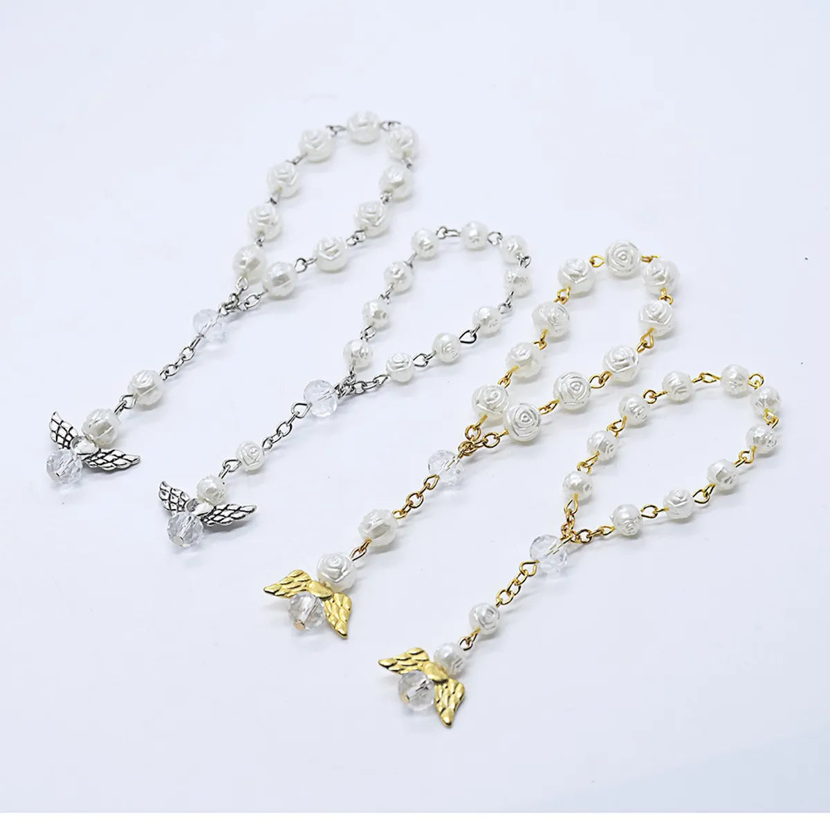 Modern Style Angel Wings Alloy Plastic Inlay Artificial Gemstones Women's Bracelets