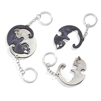 Modern Style Animal Metal Couple Bag Pendant Keychain