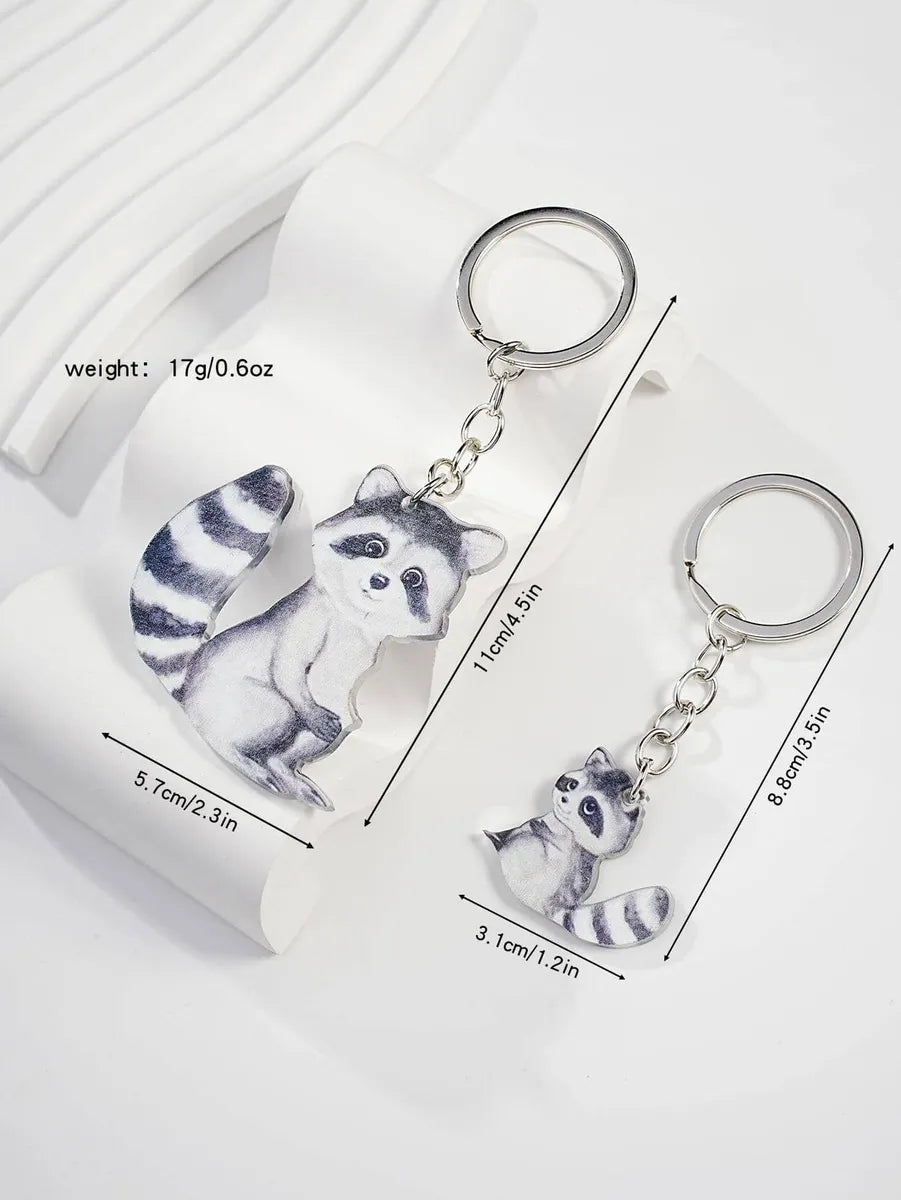 Modern Style Animal Metal Couple Bag Pendant Keychain