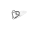 Modern Style Artistic Heart Shape Snake Titanium Steel Open Ring In Bulk