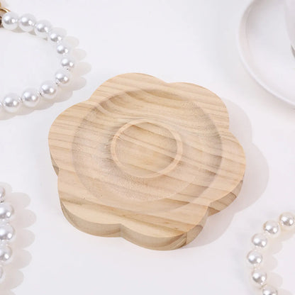 Modern Style Artistic Round Solid Wood Patchwork Jewelry Display Jewelry Rack