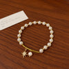 Modern Style Bear Flower Zircon Artificial Pearl Wholesale Bracelets