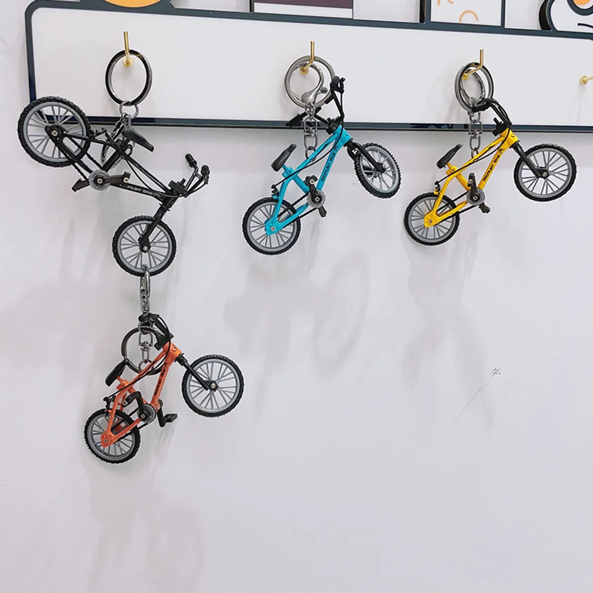 Modern Style Bicycle Alloy Unisex Bag Pendant Keychain