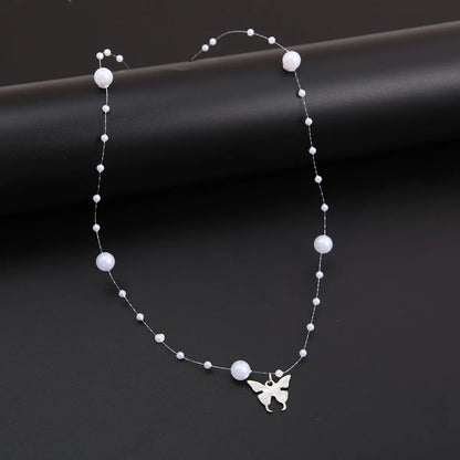 Modern Style Butterfly Alloy Wholesale Pendant Necklace