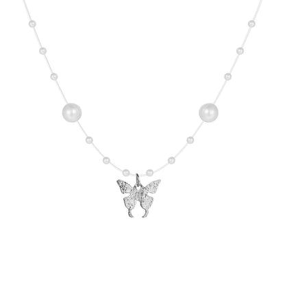 Modern Style Butterfly Alloy Wholesale Pendant Necklace