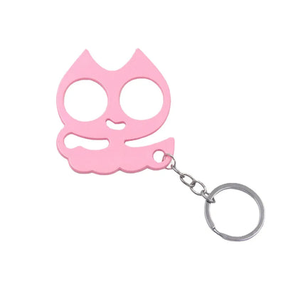 Modern Style Cat Metal Self-Defense Women'S Bag Pendant Keychain