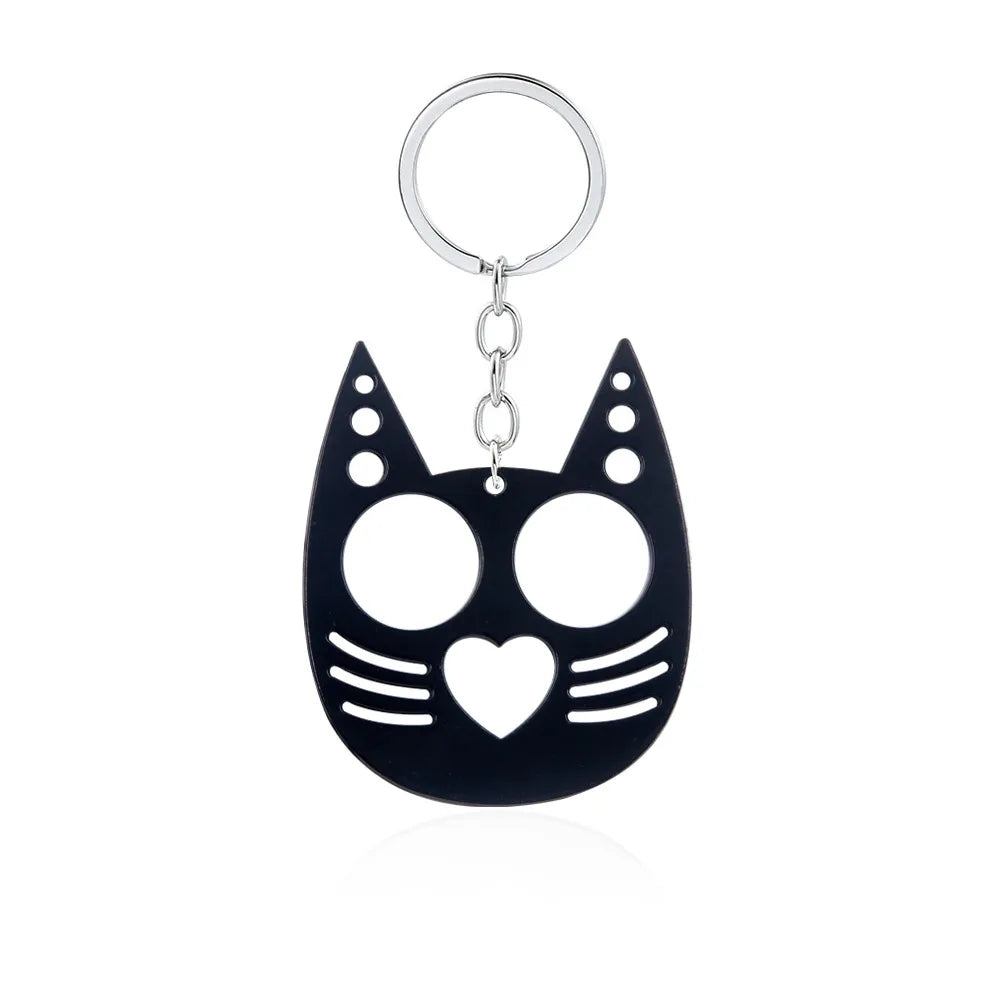 Modern Style Cat Metal Self-Defense Women'S Bag Pendant Keychain