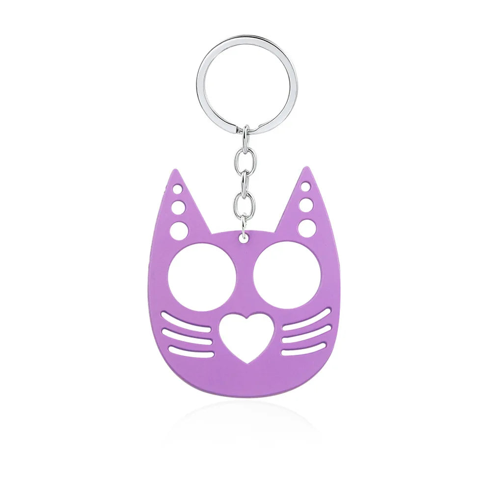 Modern Style Cat Metal Self-Defense Women'S Bag Pendant Keychain