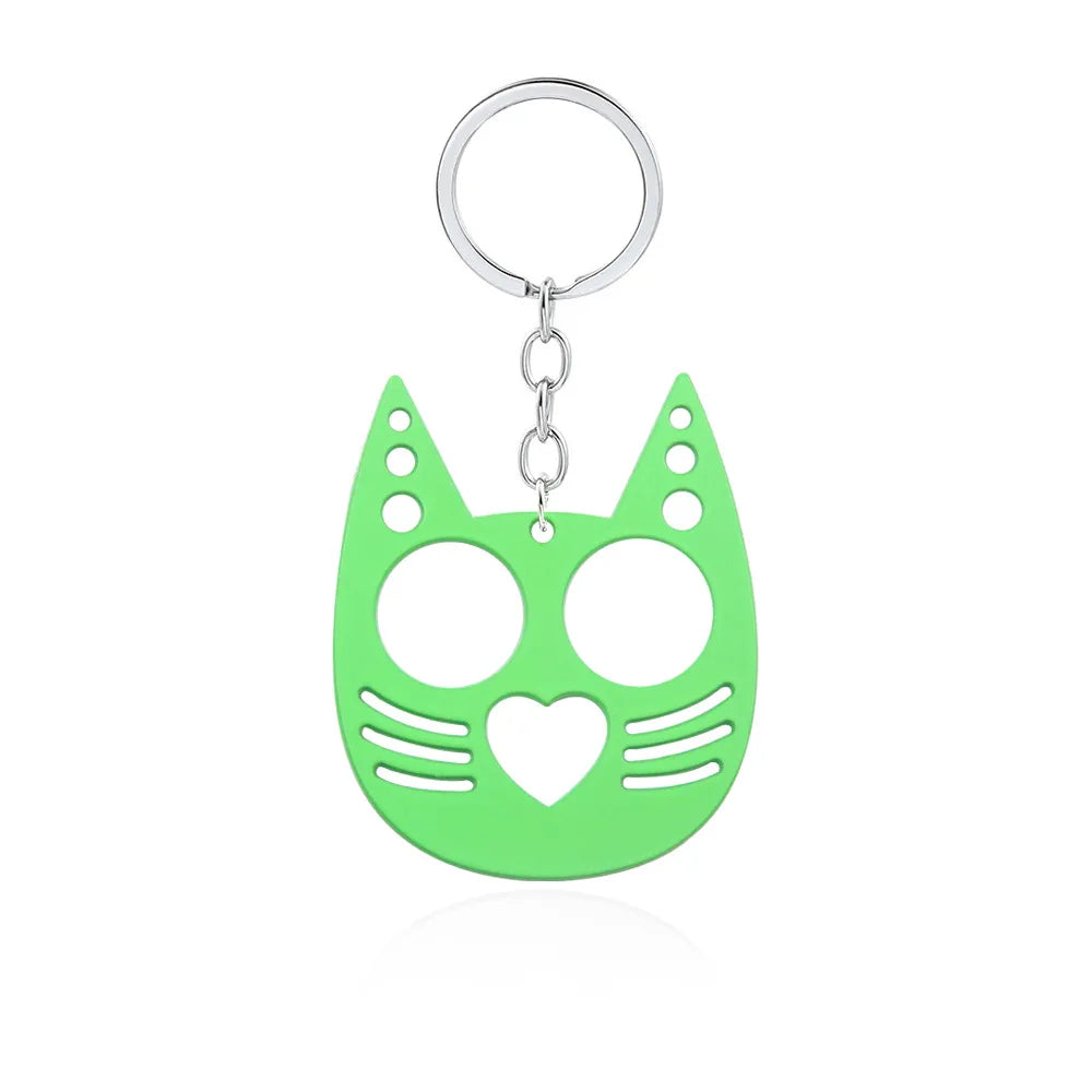 Modern Style Cat Metal Self-Defense Women'S Bag Pendant Keychain