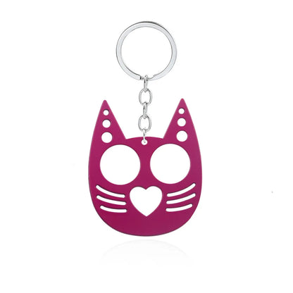 Modern Style Cat Metal Self-Defense Women'S Bag Pendant Keychain