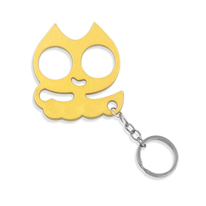 Modern Style Cat Metal Self-Defense Women'S Bag Pendant Keychain