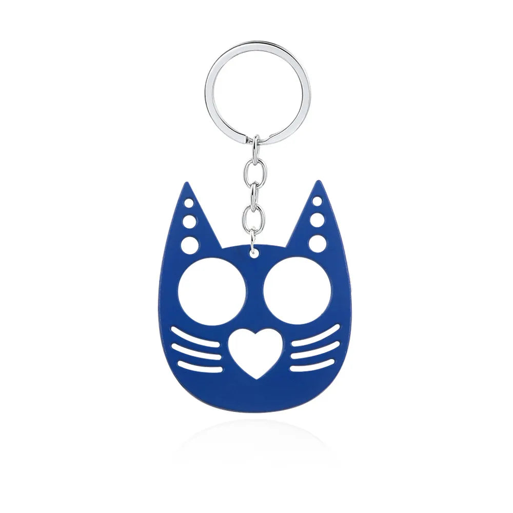 Modern Style Cat Metal Self-Defense Women'S Bag Pendant Keychain