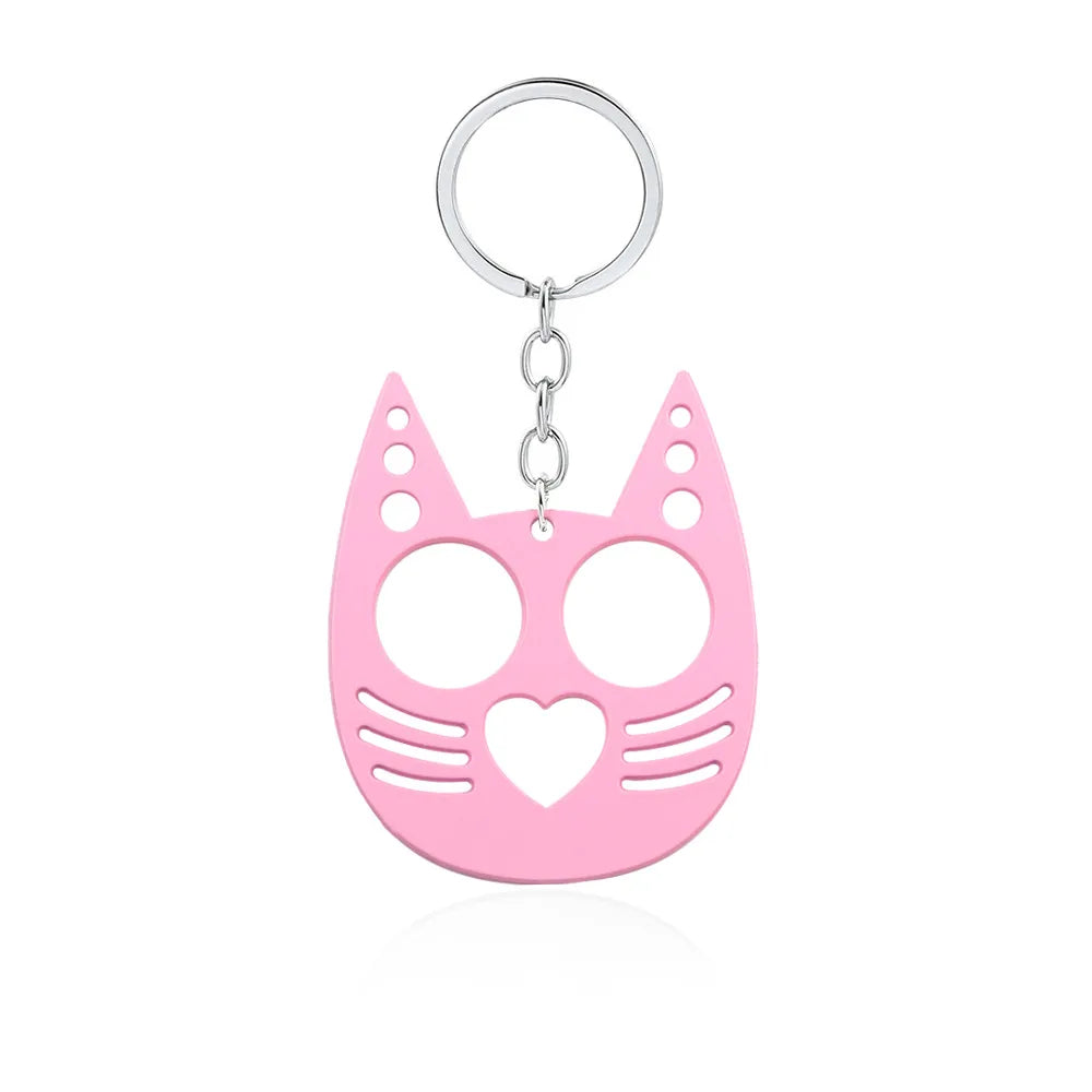 Modern Style Cat Metal Self-Defense Women'S Bag Pendant Keychain