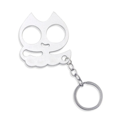 Modern Style Cat Metal Self-Defense Women'S Bag Pendant Keychain