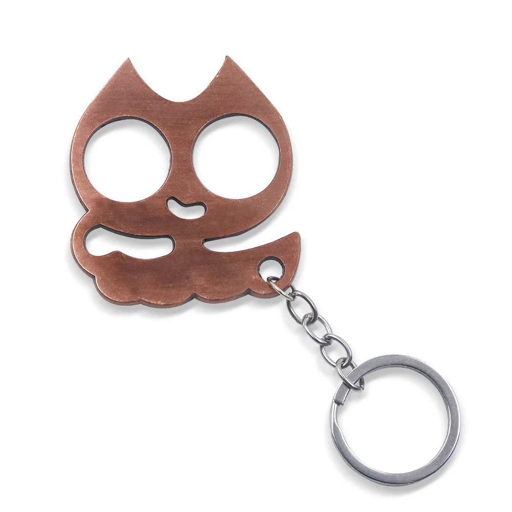 Modern Style Cat Metal Self-Defense Women'S Bag Pendant Keychain