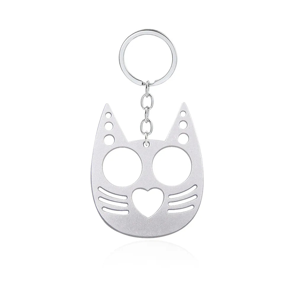 Modern Style Cat Metal Self-Defense Women'S Bag Pendant Keychain