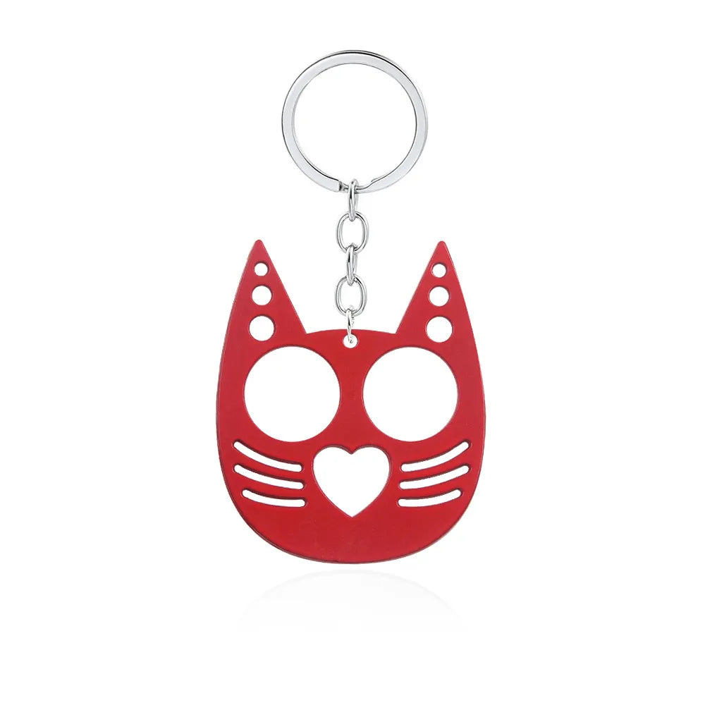 Modern Style Cat Metal Self-Defense Women'S Bag Pendant Keychain