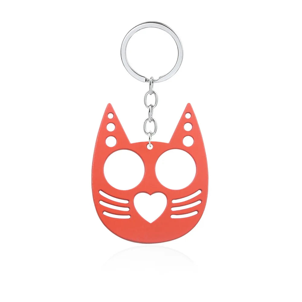 Modern Style Cat Metal Self-Defense Women'S Bag Pendant Keychain