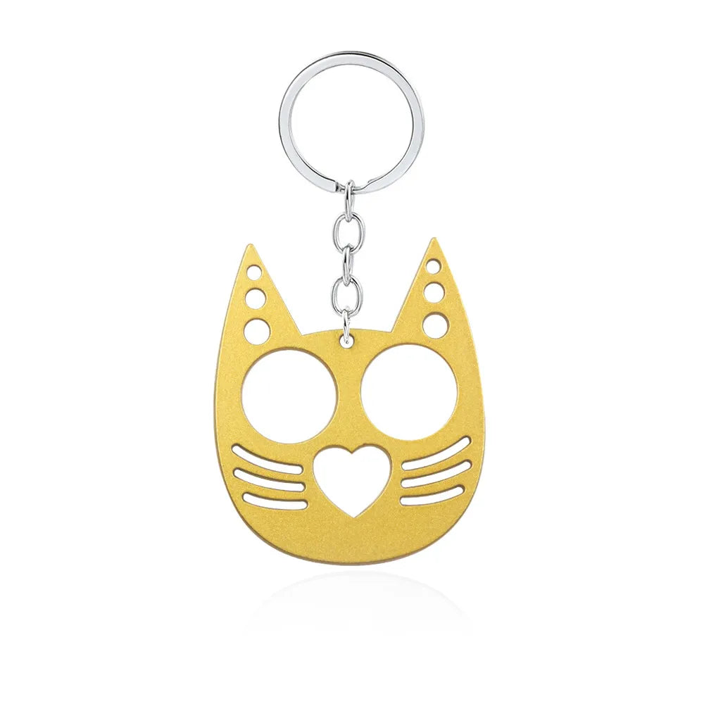 Modern Style Cat Metal Self-Defense Women'S Bag Pendant Keychain