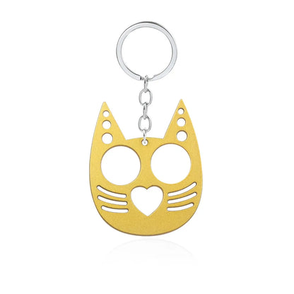 Modern Style Cat Metal Self-Defense Women'S Bag Pendant Keychain