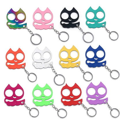 Modern Style Cat Metal Self-Defense Women'S Bag Pendant Keychain