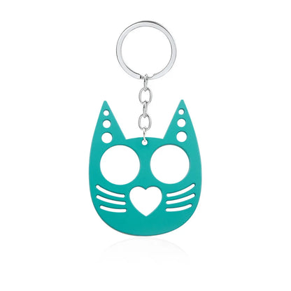 Modern Style Cat Metal Self-Defense Women'S Bag Pendant Keychain