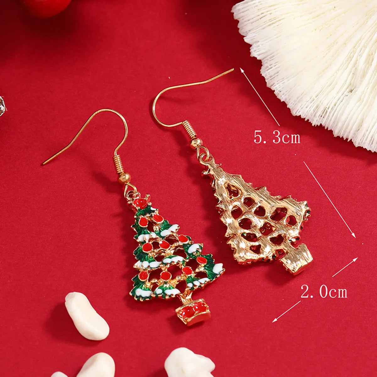 Modern Style Christmas Tree Alloy Christmas Women's Drop Earrings