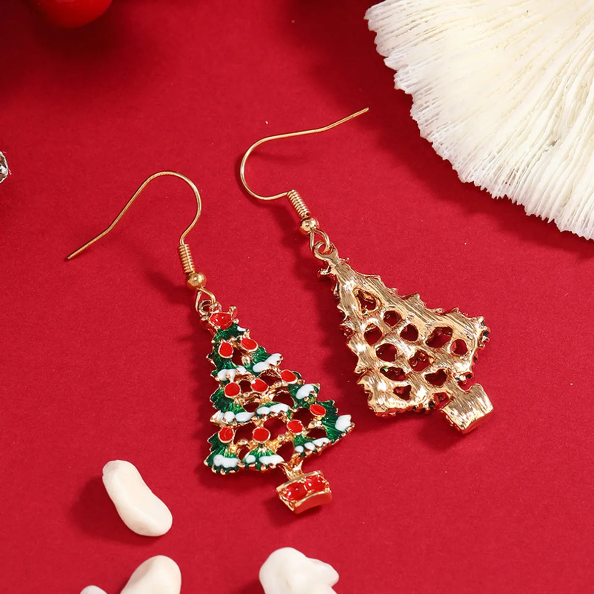 Modern Style Christmas Tree Alloy Christmas Women's Drop Earrings