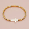 Modern Style Classic Style Geometric Cross Heart Shape Gem Shell Copper Wholesale Bracelets