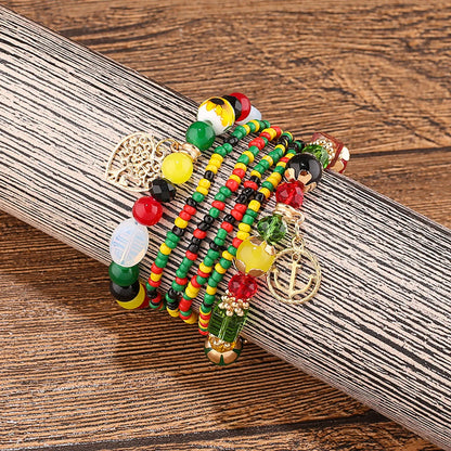 Modern Style Classic Style Geometric Glass Bead Stoving Varnish Women's Bracelets