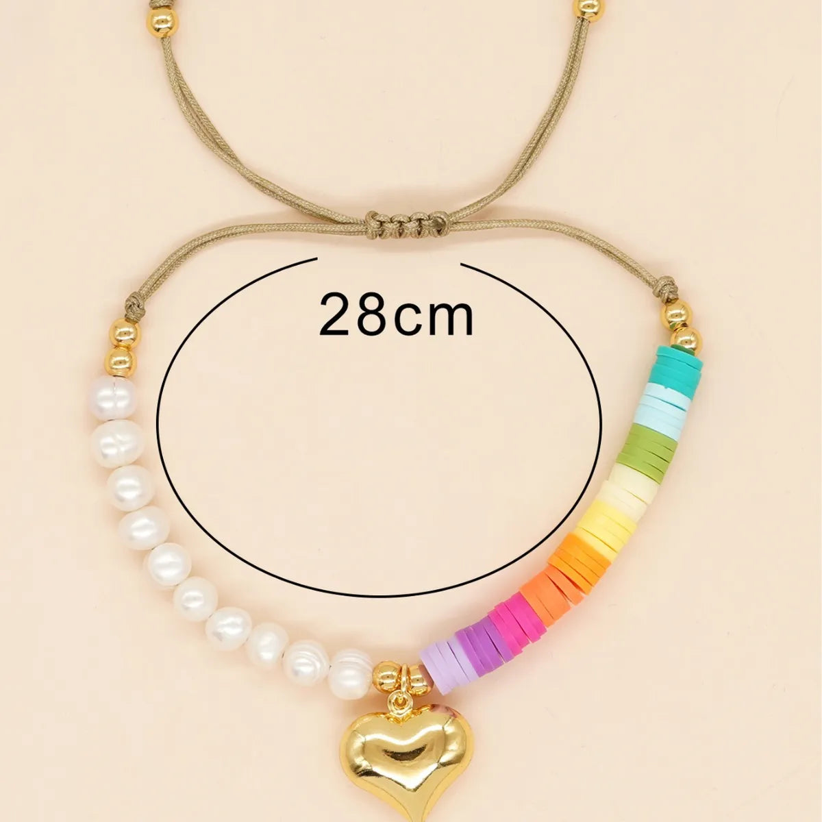 Modern Style Classic Style Geometric Heart Shape Mixed Materials Soft Clay Women'S Bracelets