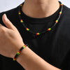 Modern Style Classic Style Geometric Wooden Beads Wood Rope Beaded Men'S Bracelets Necklace Jewelry Set