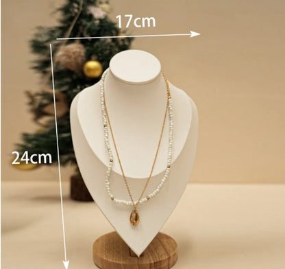 Modern Style Classic Style Human Pu Solid Wood Flannel Patchwork Jewelry Display