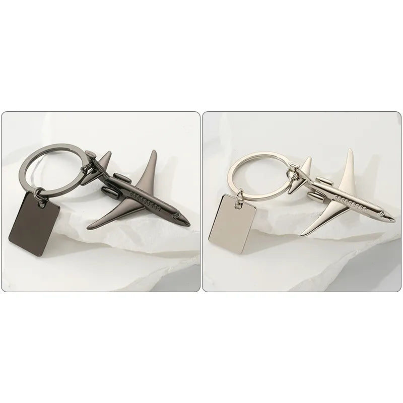 Modern Style Classic Style Rectangle Airplane Alloy Plating Bag Pendant Keychain