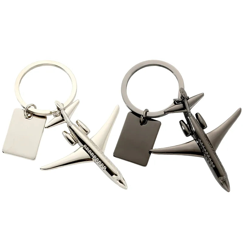 Modern Style Classic Style Rectangle Airplane Alloy Plating Bag Pendant Keychain