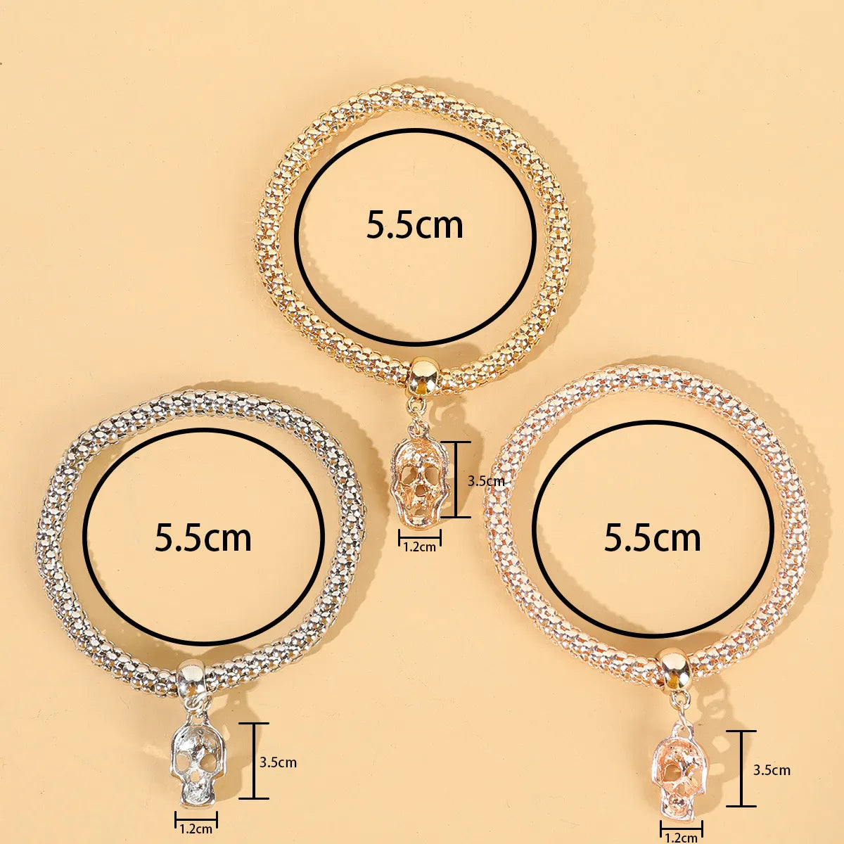 Modern Style Classic Style Skull Alloy Wholesale Bracelets