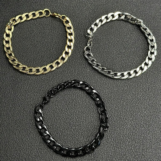 Modern Style Classic Style Solid Color Alloy Black Gold Plated Silver Plated Unisex Bracelets