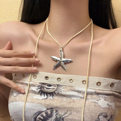 Modern Style Classic Style Starfish Alloy Wholesale Pendant Necklace